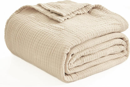 EMME Muslin Baby Blankets 100% Cotton 4-Layer Swaddle Baby 40"x50" Lightweight Soft Breathable