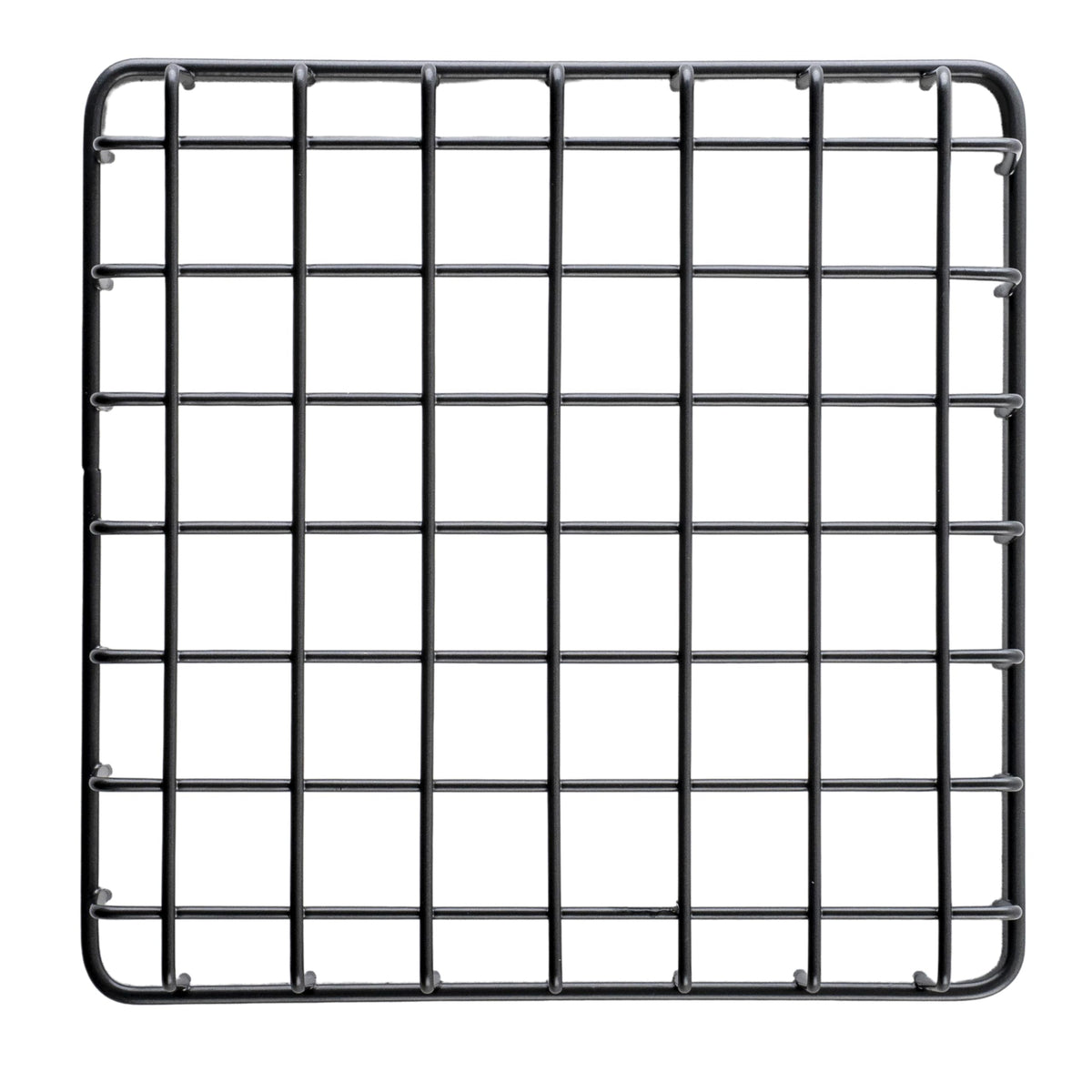G.E.T. WB-662-MG Square Metal Storage Wire Basket for Pantry, Produce and More, 6" x 6" x 2"