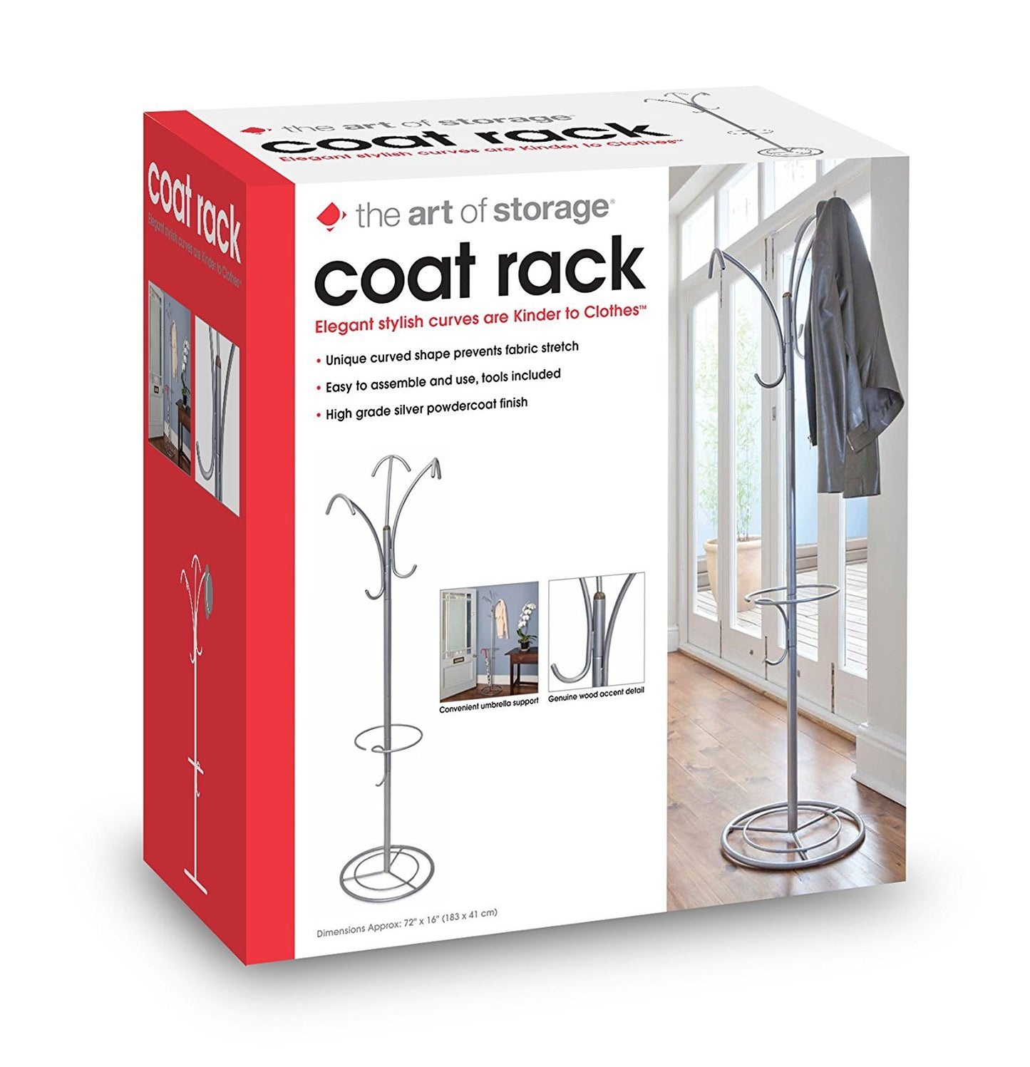 Art of Storage Coat Hat Scarves Umbrella Rack Storage Hanger Tree Modern Trendy Protect