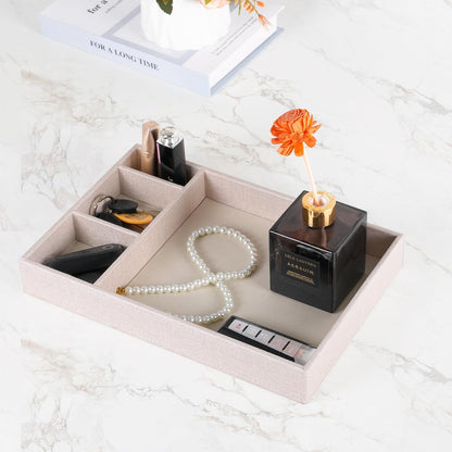 Desktop Storage Organizer, Nightstand or Dresser Organizer, Valet Tray, Entry Table Organizer, 4
