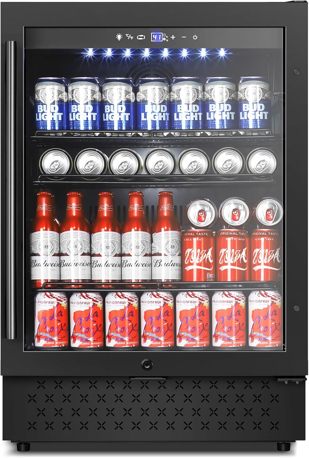 Tylza Beverage Refrigerator 24 Inch, Under Counter/Freestanding Drink Fridge, 190 Cans Beverage