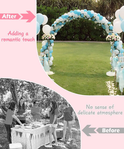 Queension Metal Arch Backdrop Stand 7Ft Wide 7.7Ft High, Wedding Arch Frame for Wedding
