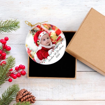 Personalized Photo Christmas Ornaments 2025 - Custom Baby First Christmas Ornament 2025, Customized
