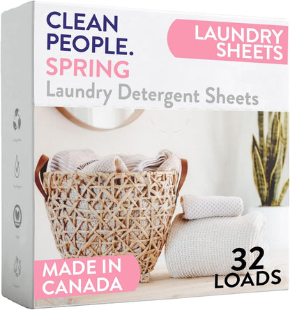 The Clean People Laundry Detergent Sheets - Laundry Soap - Ultra Concentrated, Recyclable