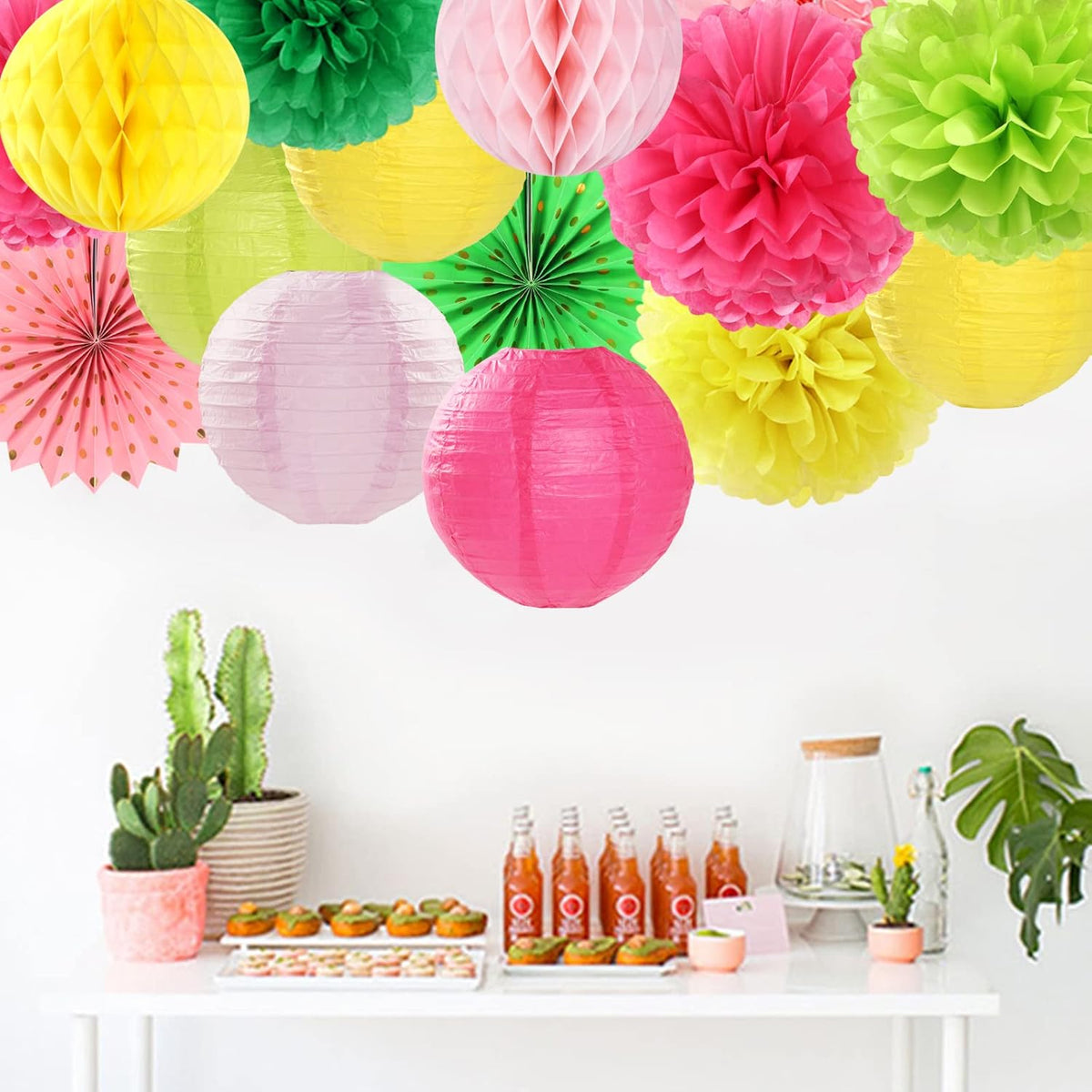 Hawaiian-Summer Beach Pool Party-Decorations Streamers - 14pcs Tropical Jungle Aloha Birthday