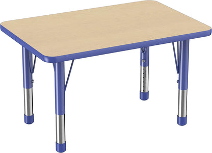 FDP Rectangle Activity School and Classroom Kids Table (24 x 36 inch), Chunky Toddler Leg