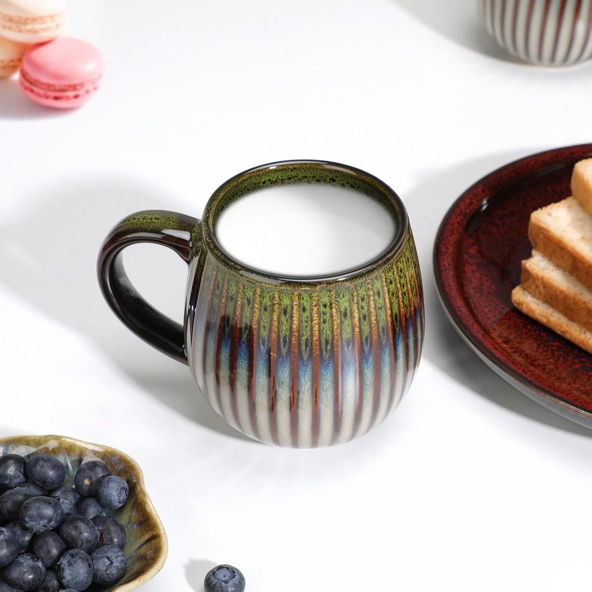 CosyCorner Ceramic Coffee Mugs Set, 17 oz Large Coffee Cups for Home and Office, Ceramic Cup for