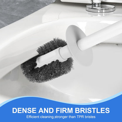 Toilet Brush and Plunger, 3 in 1 Toilet Bowl Brush and Holder with Crevice Cleaning Brush Wall