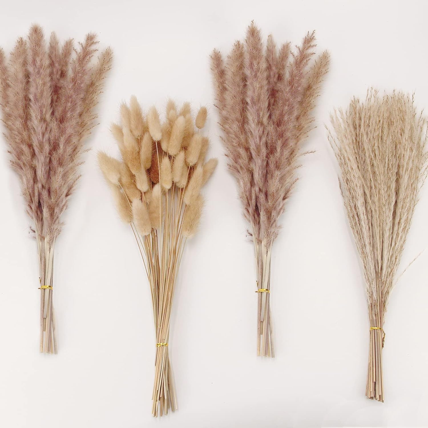 Natural Dried Pampas Grass Decor, Brown Pampas Grass， Bunny Tails Dried Flowers, Reed Grass Bouquet