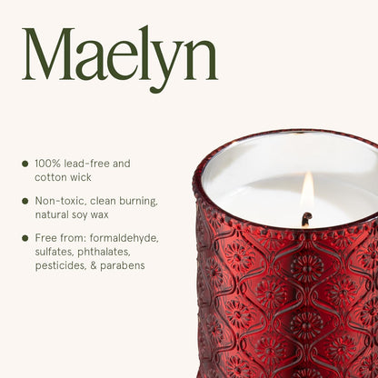 LA JOLIE MUSE Ruby Berry Bliss Scented Candle – Mandarin, Cranberry & Plum | 6 oz Festive Fall