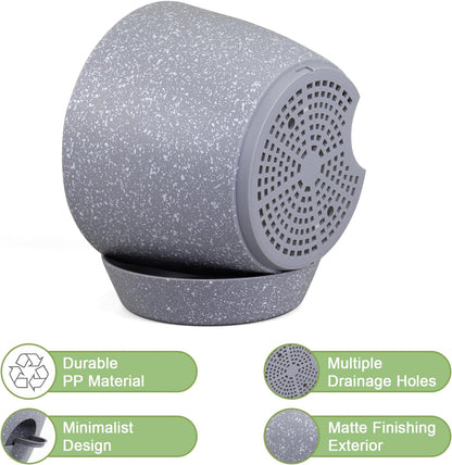 Big Self Watering Pots 12/10/9 inch, Planter, Plant Pots with Mesh Drainage Holes for Indoor