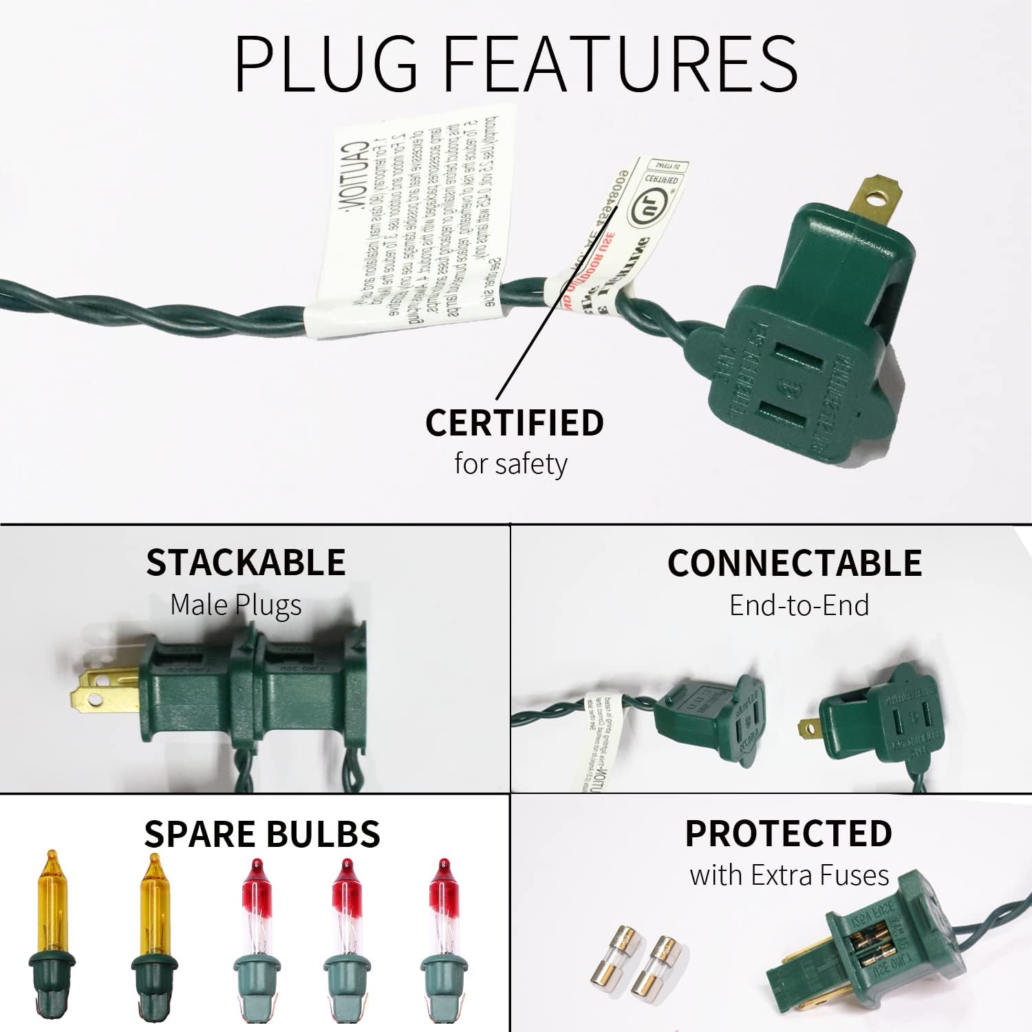 300LIGHTS(2*150L) MULTI Extra-Bright With End Connectors Christmas Decorative Lights 19.44m UL