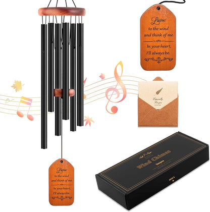 Sympathy Gift Baskets, 30" Wooden Memorial Wind Chimes for Loss of Loved One