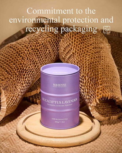M&SENSE Eucalyptus Lavender Scented Candles Natural Non Toxic, Aromatherapy Candle for Stress