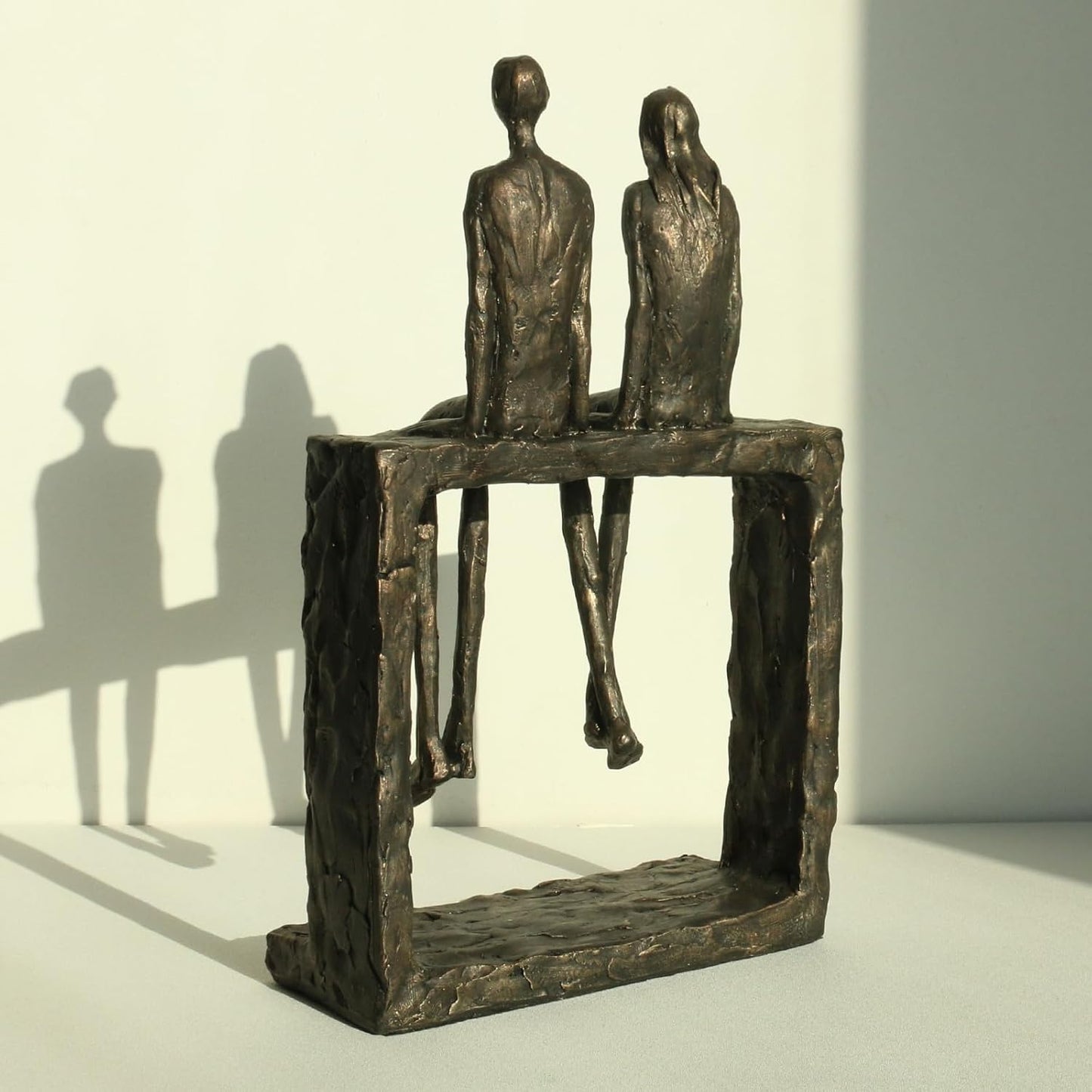 Lukitas Abstract Couple Statue Home Decor - Handcrafted Decorative Ornament for Living Room Office