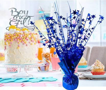 6 Pack Metallic Foil Spray Centerpiece Star Table Decoration Burst Table Centerpieces for Birthday