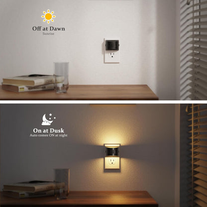 JandCase Motion Sensor Night Light, Night Lights Plug into Wall, Dusk to Dawn Sensor Nightlight