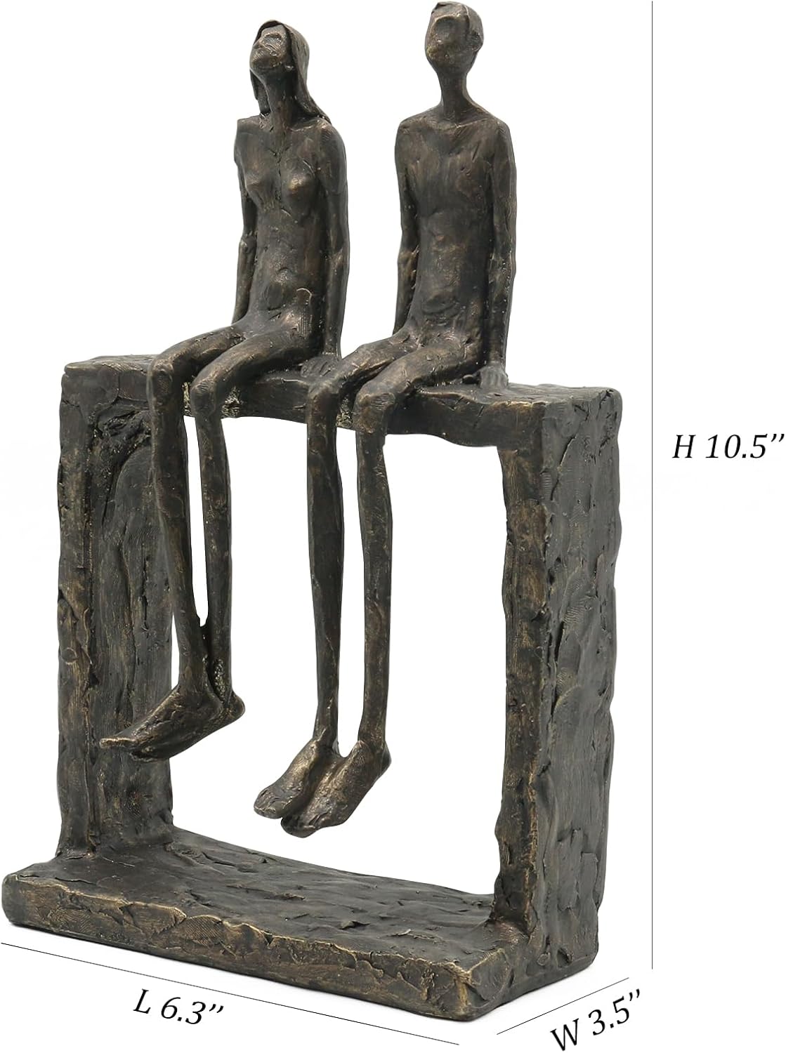 Lukitas Abstract Couple Statue Home Decor - Handcrafted Decorative Ornament for Living Room Office