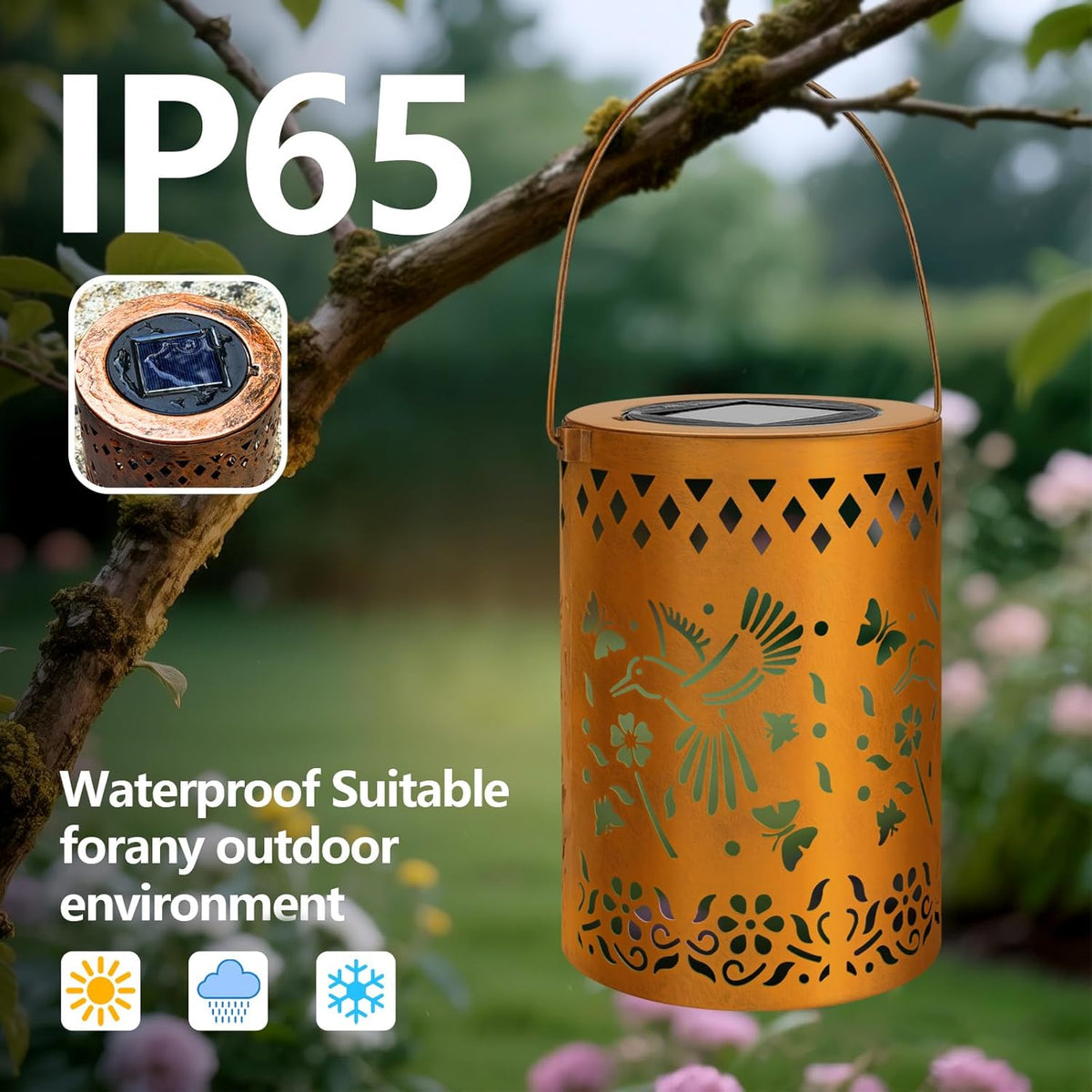 Solar Lanterns Outdoor Waterproof Hummingbird Garden Decor Birthday Gifts for Women Mom Grandma