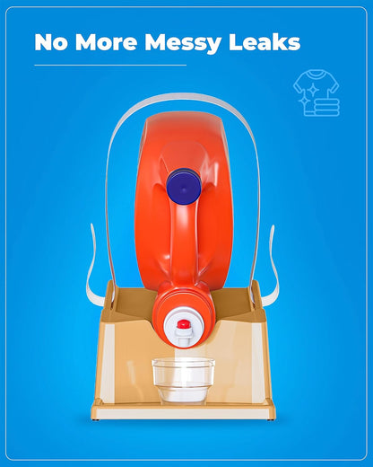 TidyFriend Laundry Detergent Holder Stand with Drip Tray, Laundry Soap Holder with Non-Slip Rubber
