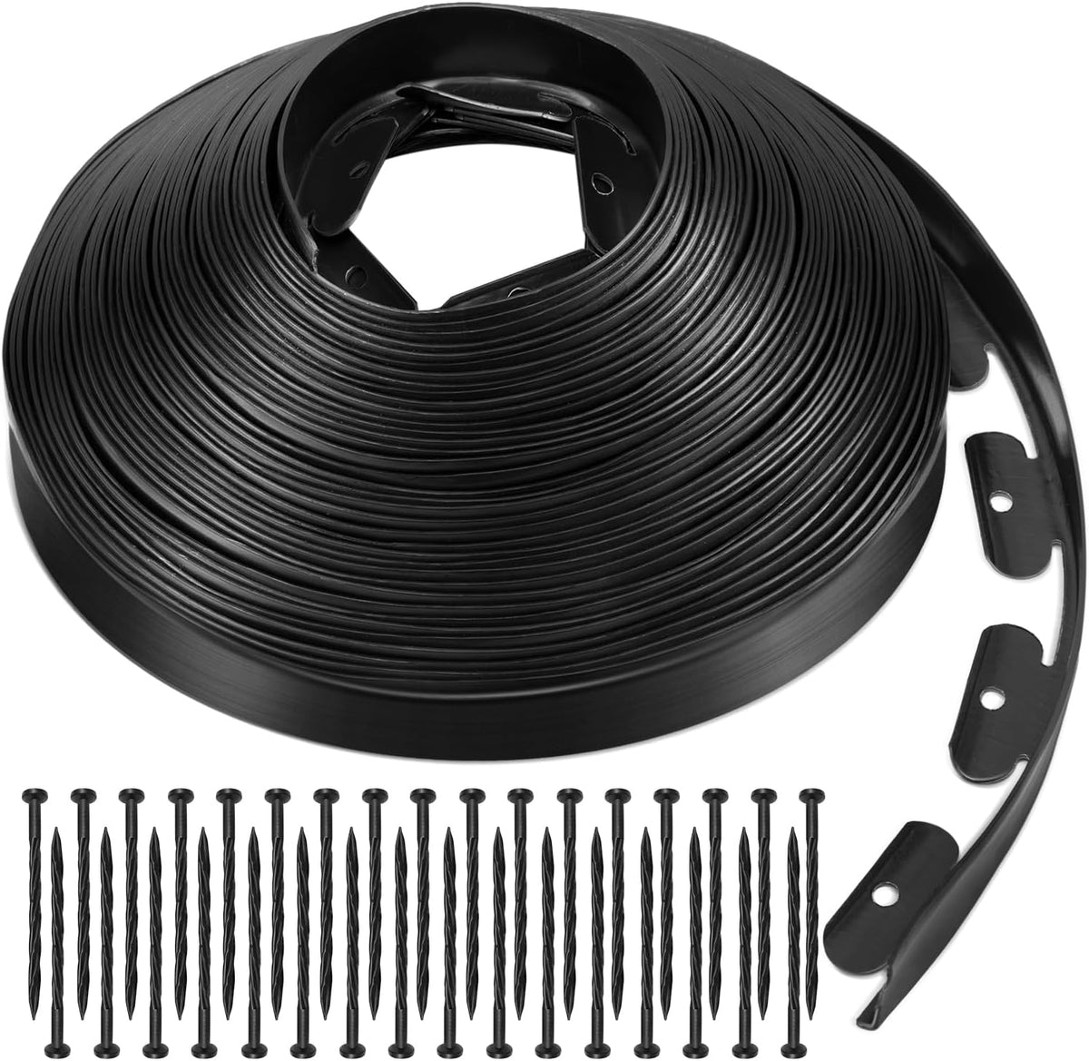 Landscape Edging 2 Inch Tall 100 FT, Garden Edging Border with 5 Pcs Connectors and 60 Pcs