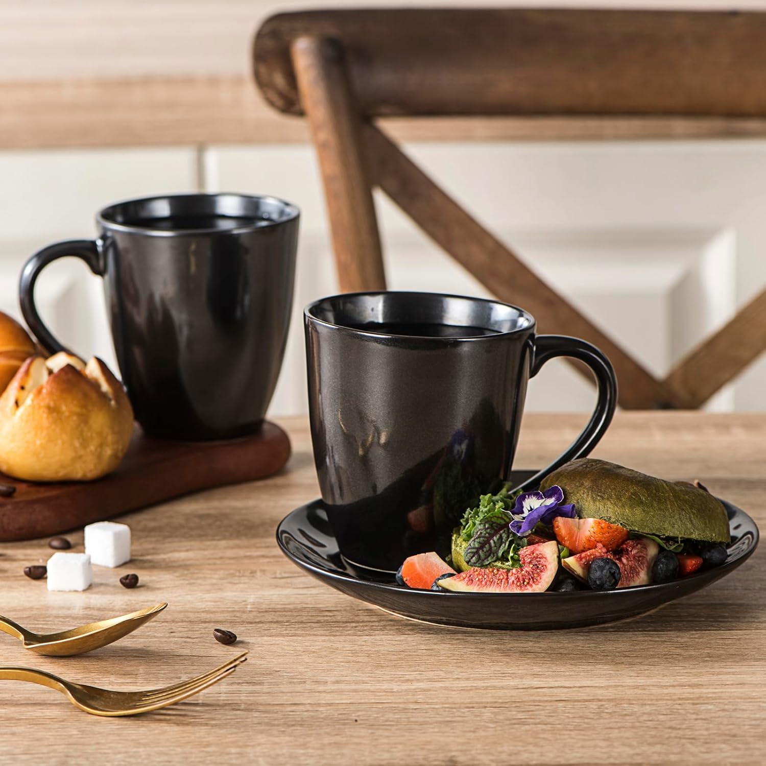 vicrays Coffee Mug Set, 12 Ounce, Ceramic Mug for Men, Women, Unique Glazed Mugs with Handle for