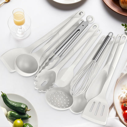 Silicone Cooking Utensils Set - 600°F Heat Resistant, Nonstick Kitchen Utensil Set with Spatulas