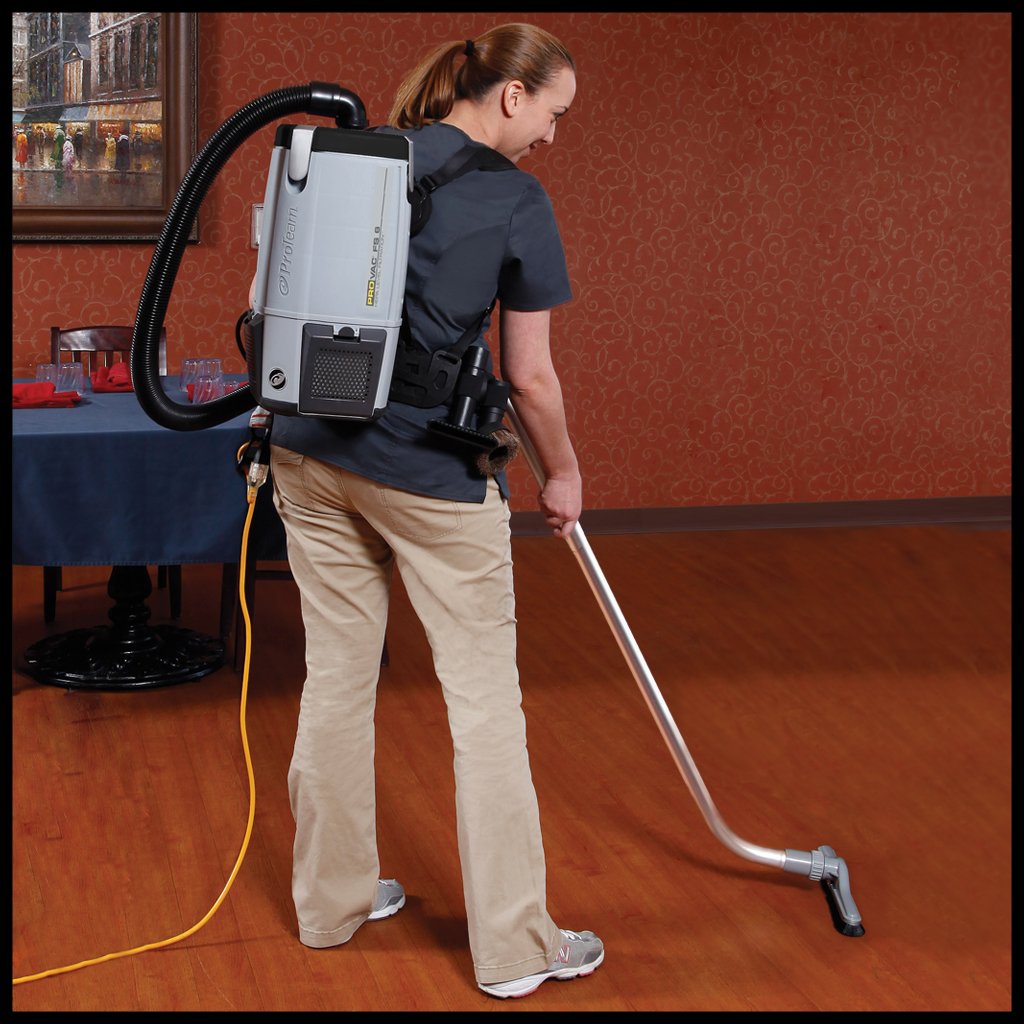 ProTeam Vacuum Backpack, ProVac FS 6 Commercial Backpack Vacuum Cleaner with HEPA Media Filtration