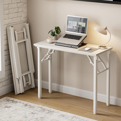 Frylr Small Folding Computer Desk – Portable 35.8 Inch Foldable Laptop Table, Collapsible and