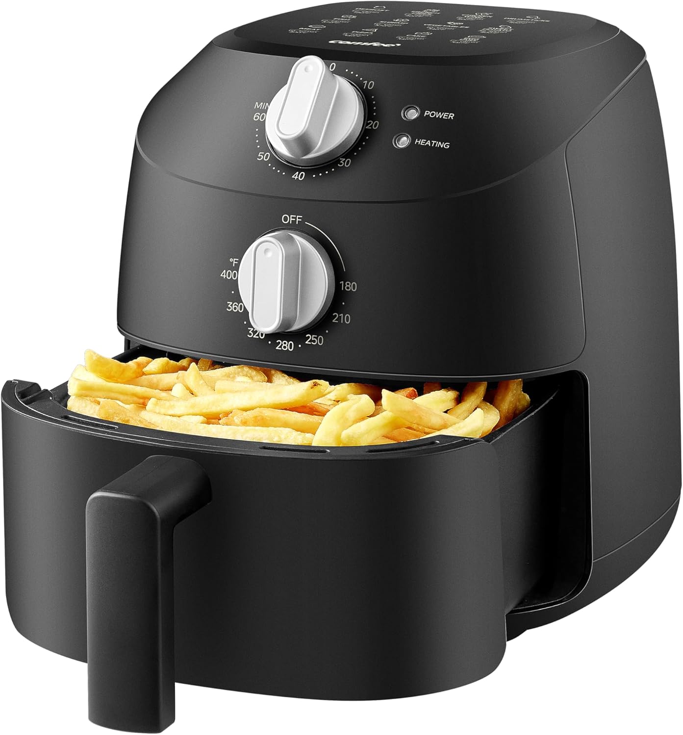 COMFEE' Compact 2.1 Quart Air Fryer with 12 Menu Options, Adjustable Timer & Temperature Control