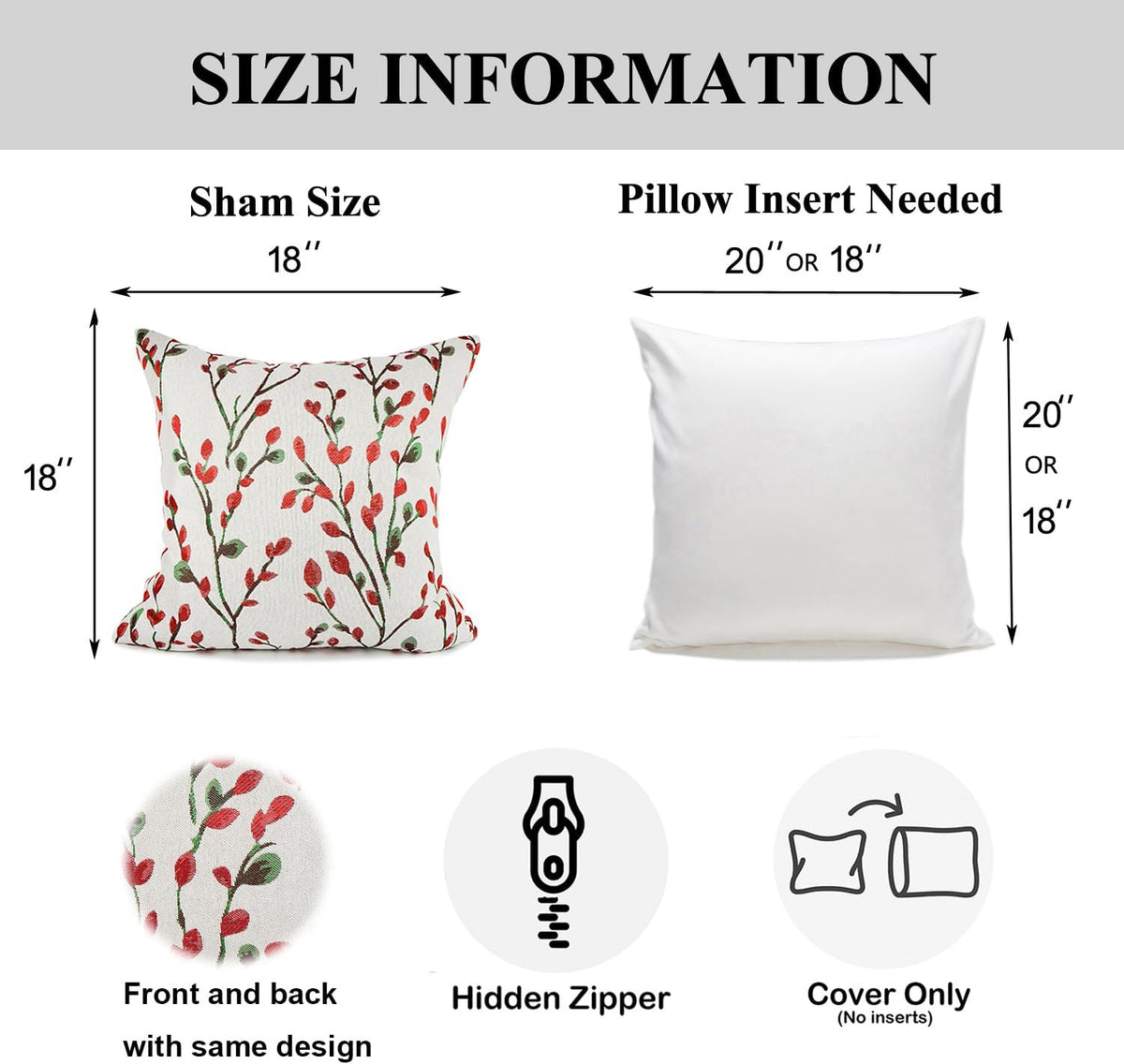 YOUR SMILE Christmas Red Classical Embroidery Jacquard Teal Leaf Pattern Square Decorative Throw