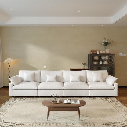JACH Sectional Couches for Living Room, 4 Seater Cloud Sectional Couch with Deep Seat, Down Filled