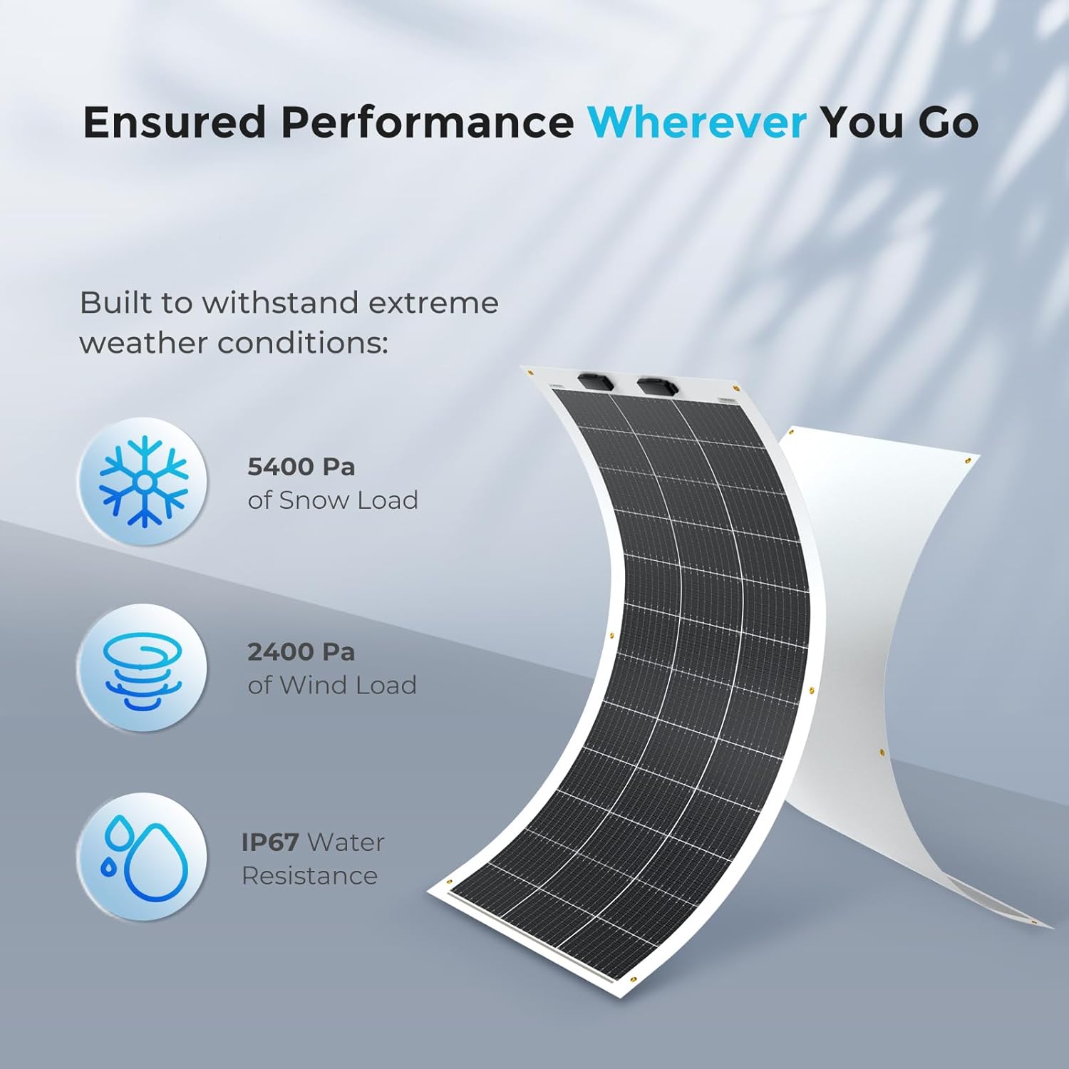 Renogy Flexible Solar Panel 100 Watt 12 Volt Monocrystalline Semi-Flexible Bendable Mono Off-Grid