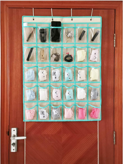 Classroom Pocket Chart for Phone Calculator Holder Over The Door Hanging Closet Jewelry Organizer
