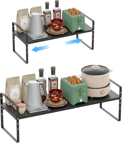 iPEGTOP Expandable Cabinet Storage Shelf Organizer Rack, Heavy Duty Cupboard Stand Spice Rack
