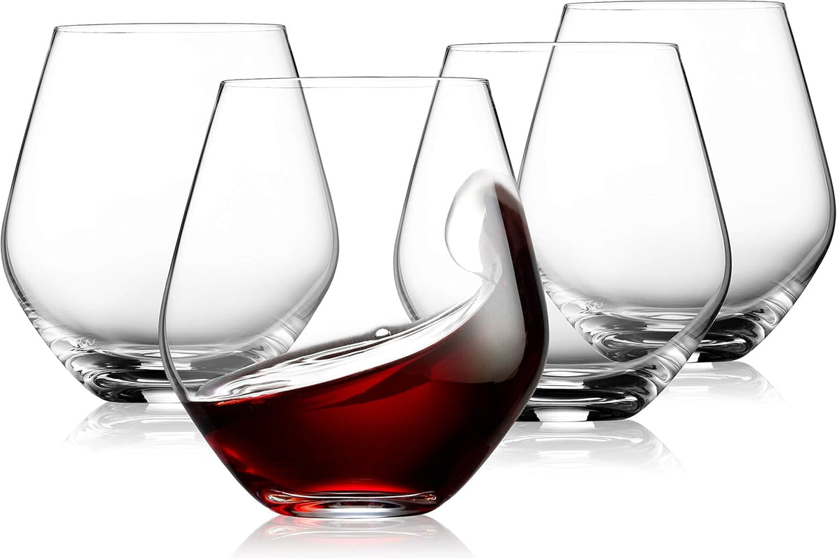 Godinger Wine Glasses, Stemless Wine Glasses, Red Wine Glasses, Wine Drinking Glasses, Stemless