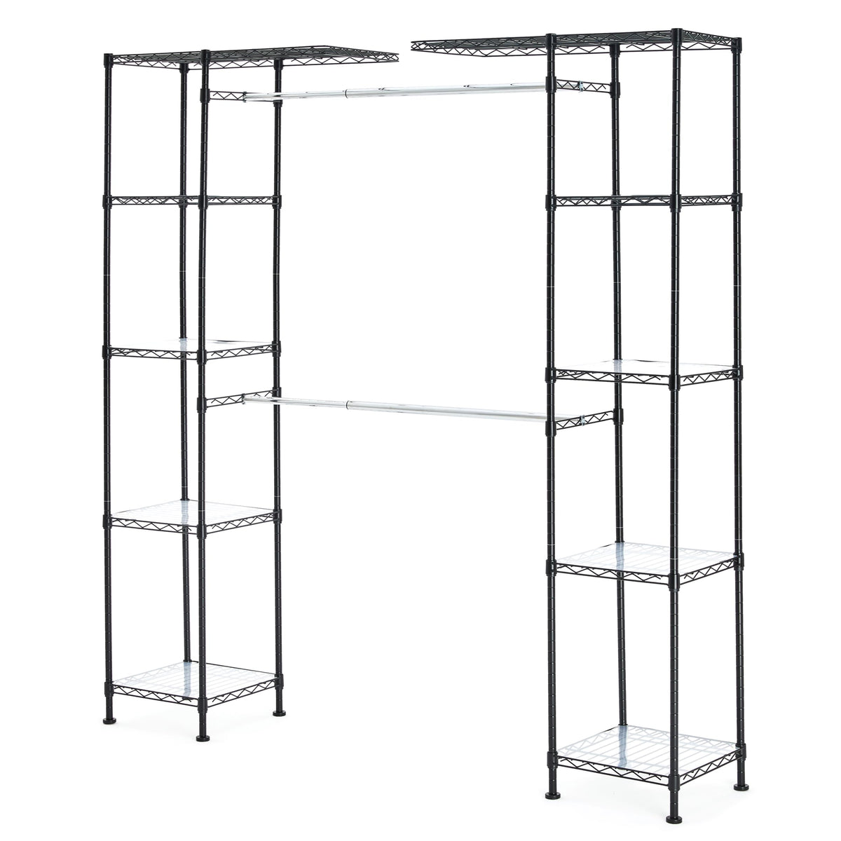 Amazon Basics Expandable Metal Hanging Closet Organizer System with Storage Shelves, Adjustable