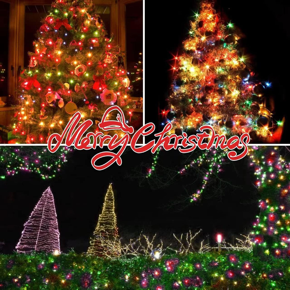 100LIGHTS Multi Extra-Bright with End Connectors Christmas Decorative Lights 5.98m UL Certified