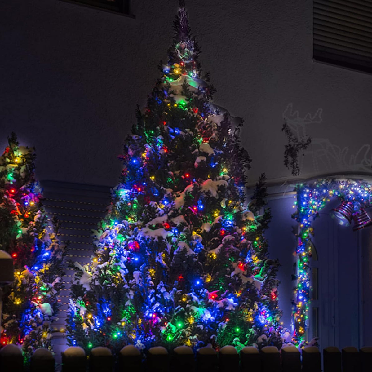 suddus 33ft 100 LED Outdoor String Lights, Multi Color Fairy Lights Battery Operated with Remote