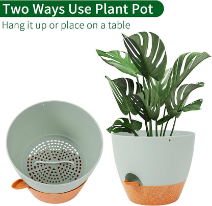 GARDIFE Hanging Planter, 10 inch Hanging planters for Indoor. Outdoor Plants, Self Watering Plant