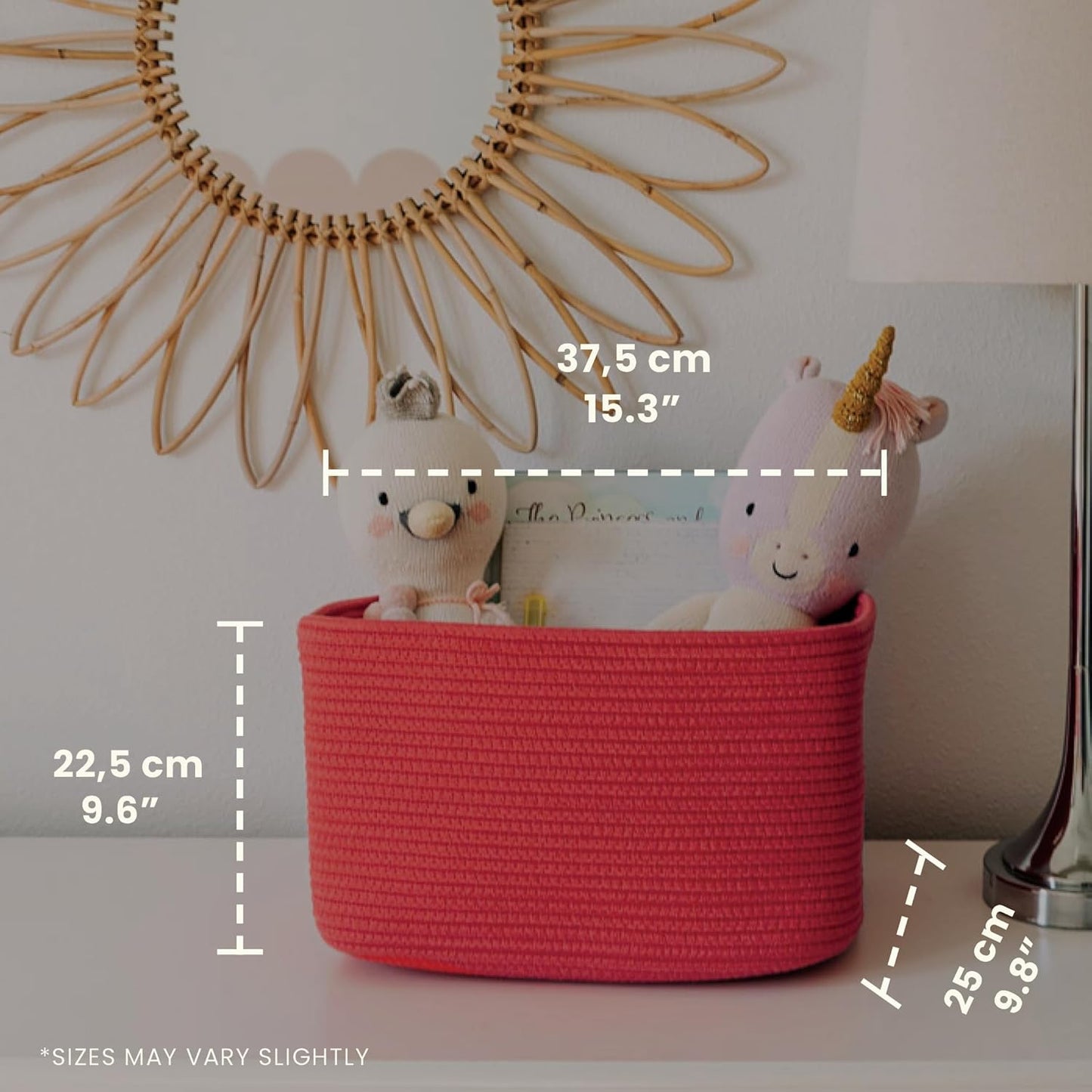 OrganiHaus Woven Storage Baskets for Organizing, Cotton Rope Organizer Bins for Shelves, Closet &