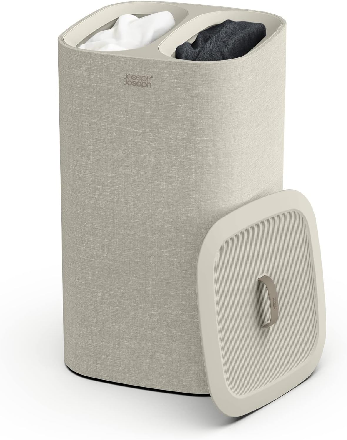 Joseph Joseph Tota 60 liter/15.8 gallon Laundry Hamper Separation Basket with lid, 2 Removable