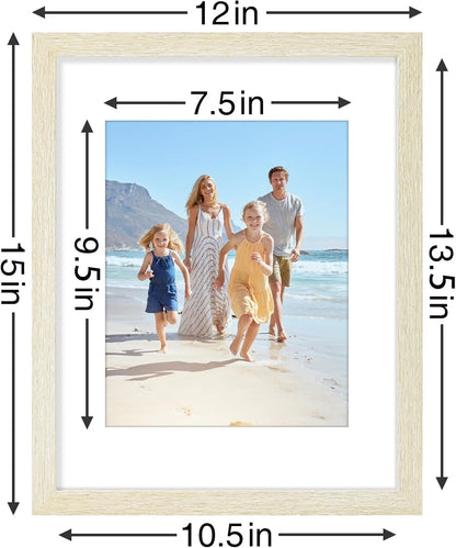 Vittanly 11x14 Picture Frames Set of 9, Shatter Resistant Plexiglass, Display 8x10 Pictures with