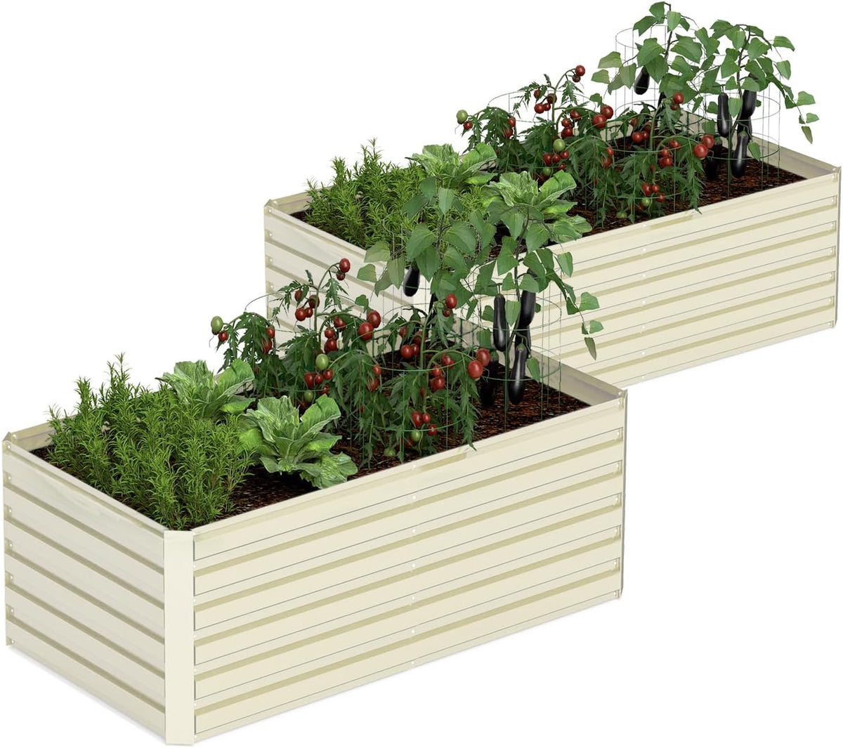 6x3x2 ft Raised Garden Bed, Large Metal Planter Raised Beds, Planters for Outdoor Plants for