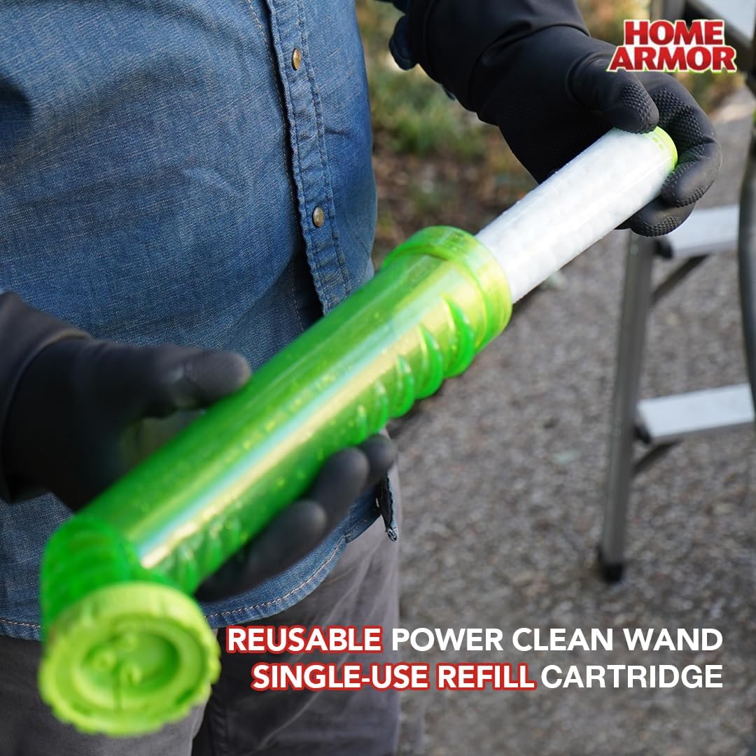 Home Armor Refill Cleaning Cartridge, 2 Pack, For Use with the Power Clean Wand, 2X Cleaning Power