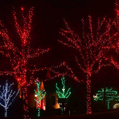 Dazzle Bright Christmas String Lights, 132FT 400 LED Connectable Green Wire 8 Modes String Lights