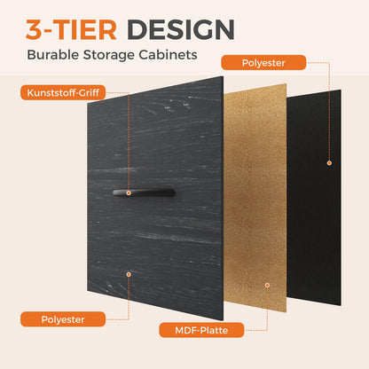 Sweetcrispy 7 Drawer Dresser for Bedroom Storage with Fabric Bins