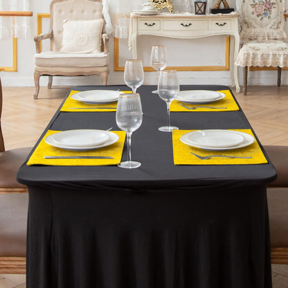 Cloth Placemats Set of 8, Linen Type Fabric Placemats Machine Washable Heat Resistant Placemats