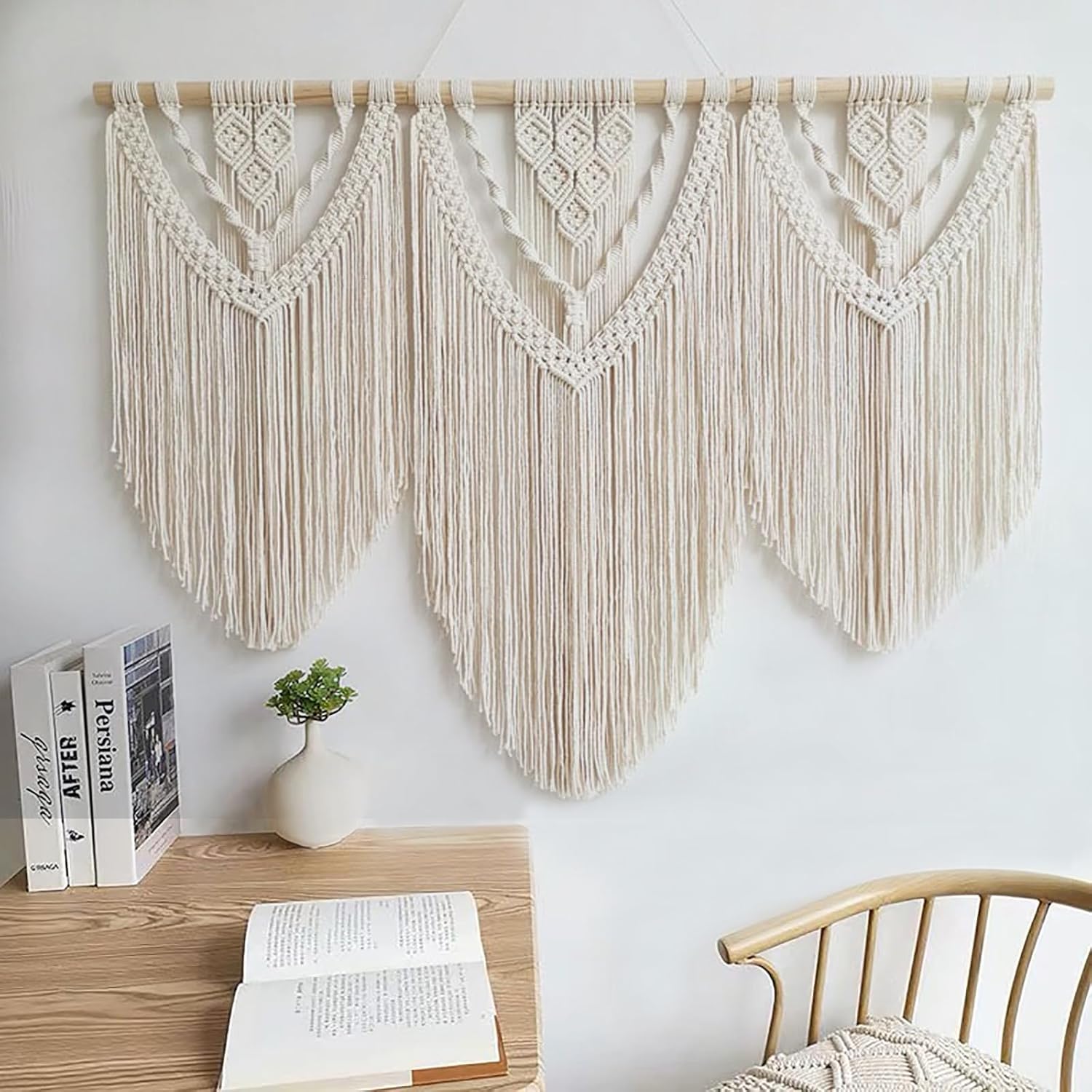 Achart Macrame Wall Hanging Large- Boho Wall Decor- large wall art- Wall Decor Living Room- Macrame