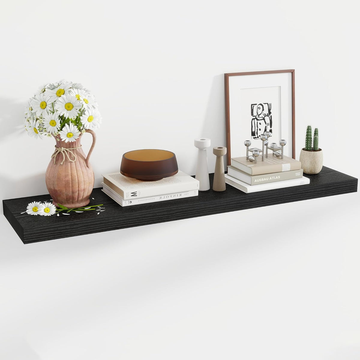 48 Inch Floating Shelves, 12 Inch Deep Floating Shelves for Wall, Floating Shelf with Invisible